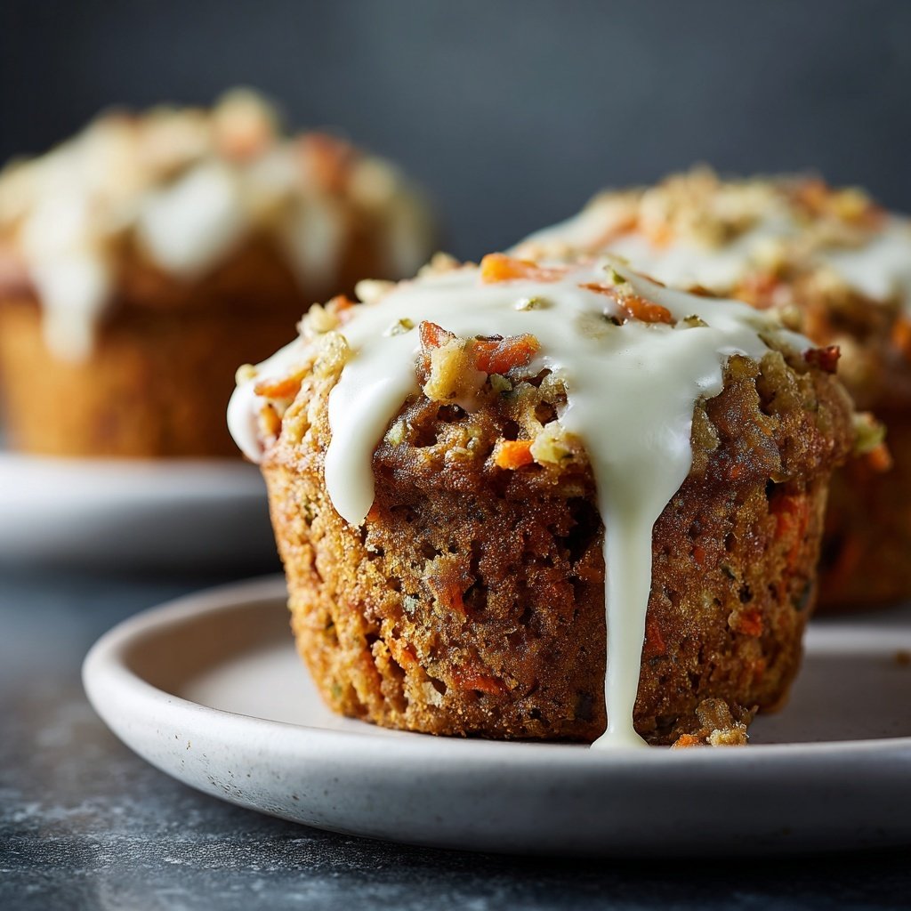 Karotten Muffins Mit Frischkäse Topping
