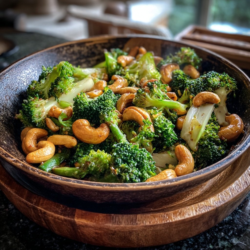Brokkoli Cashew Wok Pfanne