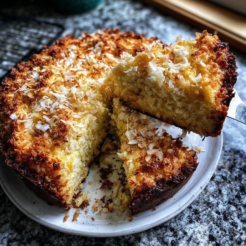Bananenkuchen mit Kokosraspeln