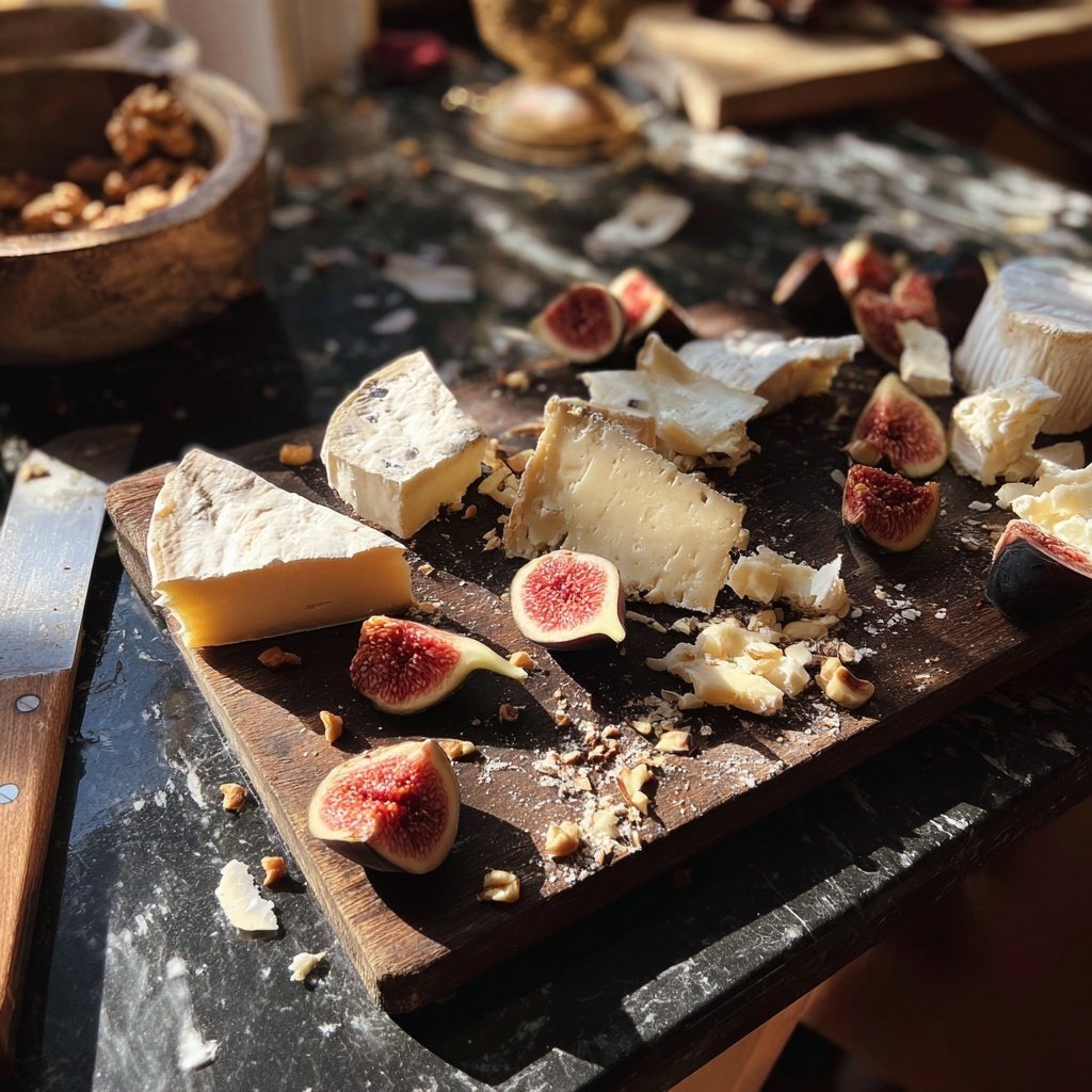 Valentins-Käseplatte mit Feigen