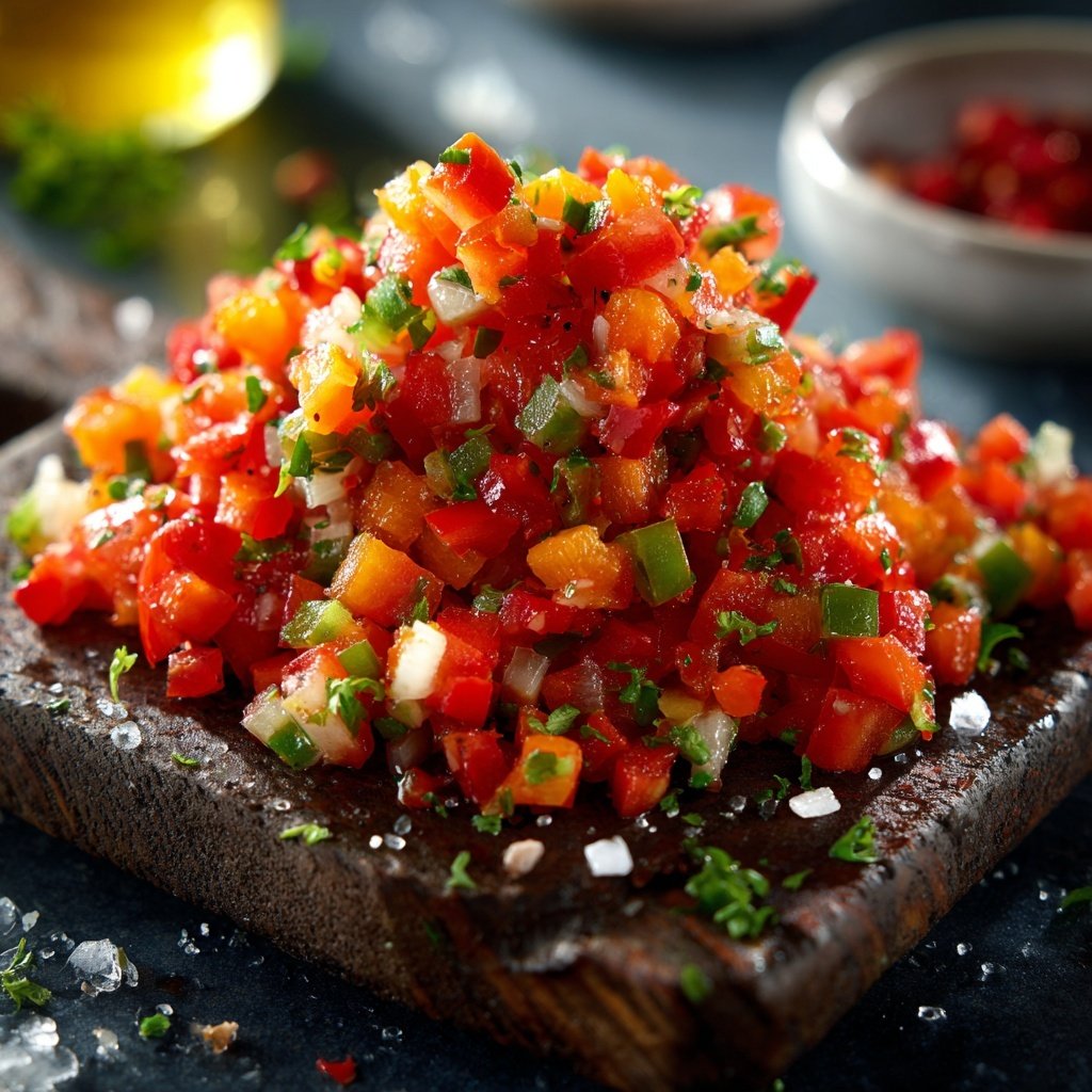 Reissalat Mit Paprika Zum Grillen