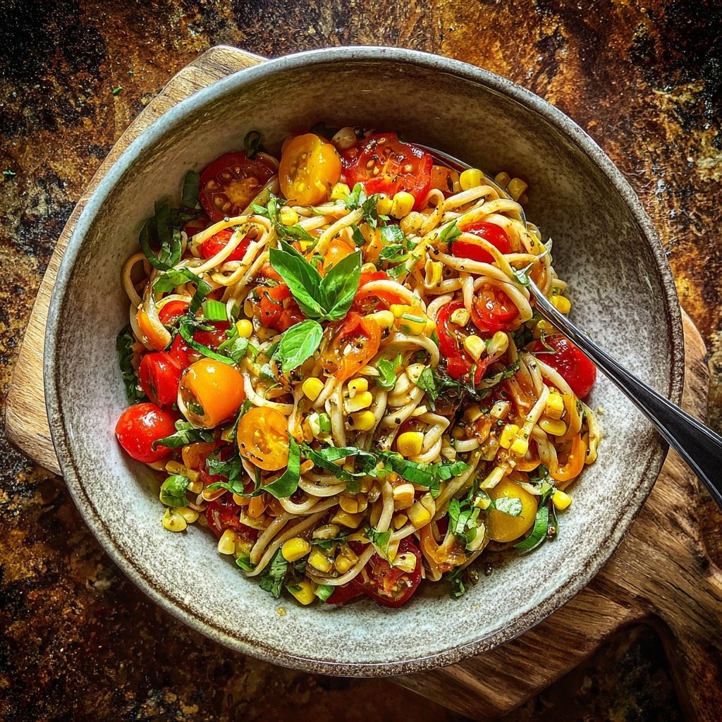 Mediterraner Nudelsalat Mit Mais